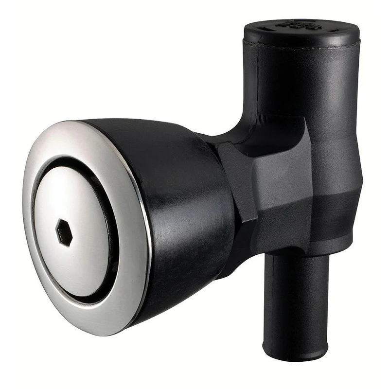 Attwood 90 P-Trap Fuel Tank Vent – Flush Mount – Black w/Stainless Steel Vent Head [1674-6]