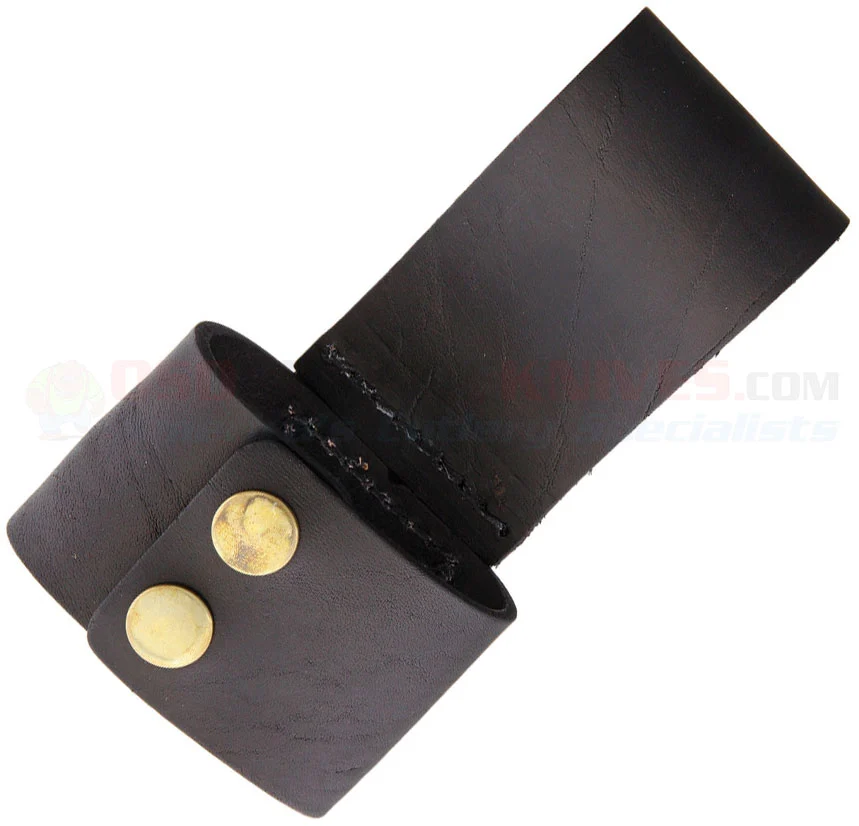 Axe Holder Belt Loop (Dimensions: 3 x 2 x 5.5 Inch Fits Most Fixed Tomahawks and Small Axes) Black Leather w/ Snap Closure SH1089
