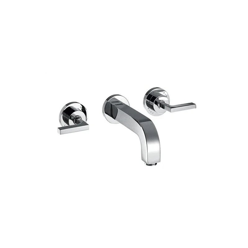 AXOR Citterio Two Handle Wall Mount Widespread Bathroom Sink Faucet in Polished Chrome | Ferguson