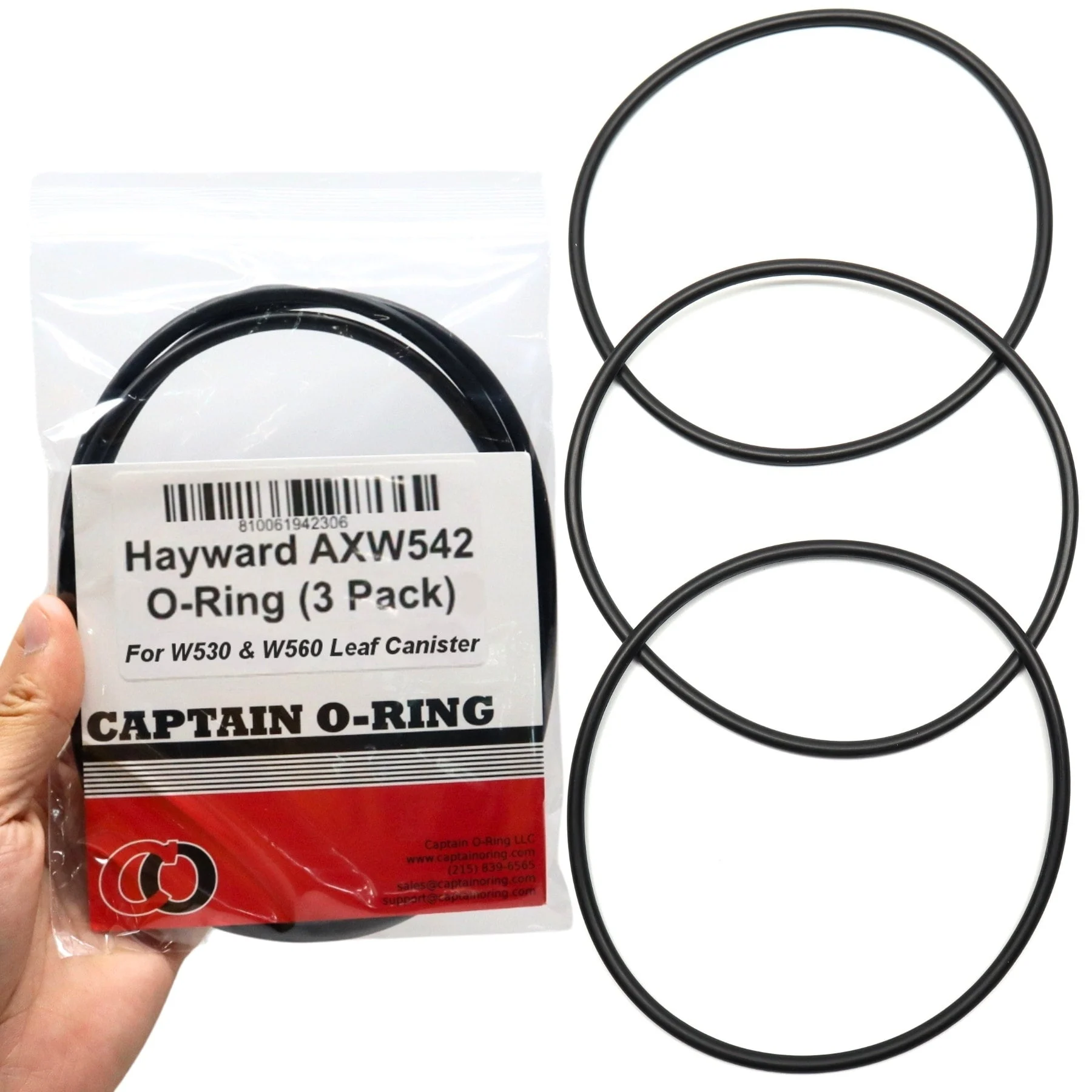 AXW542 Lid O-Rings for Hayward W530 W560 Series Leaf Canister (3 Pack)