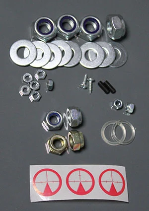 Bag of spare fasteners