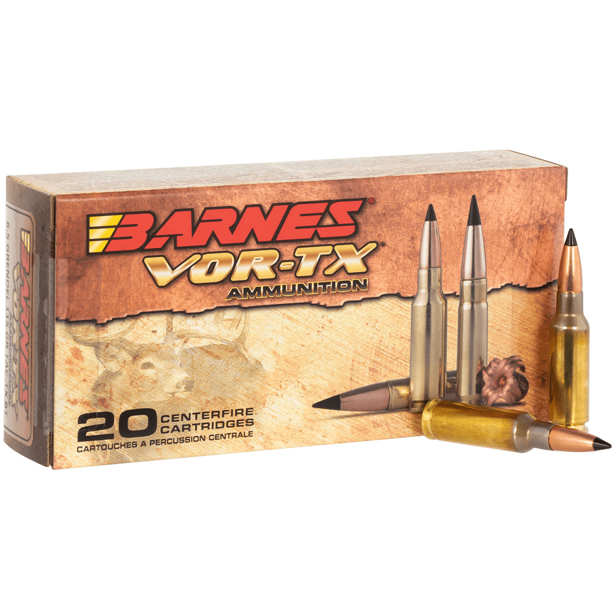Barnes Bullets 30829 VOR-TX Rifle 6.5 Grendel 115 gr Tipped TSX Boat-Tail Rifle Ammo
