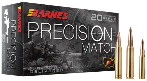 Barnes Precision Match 6.5 PRC, 145gr, Open Tip Match Boat-Tail, 20rd Box