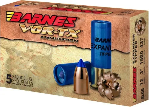 BARNES VOR-TX 12GA 3" 438GR EXPANDER TIP SLUG 5RD
