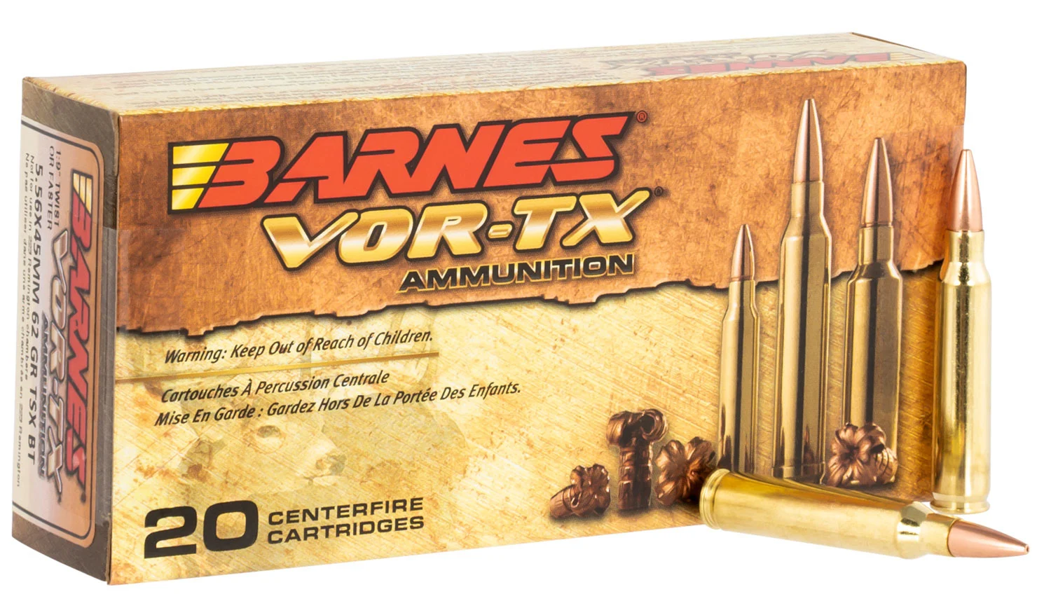 Barnes VOR-TX 5.56x45mm TSX 62 gr – Premium Hunting Ammo | 200 Rounds
