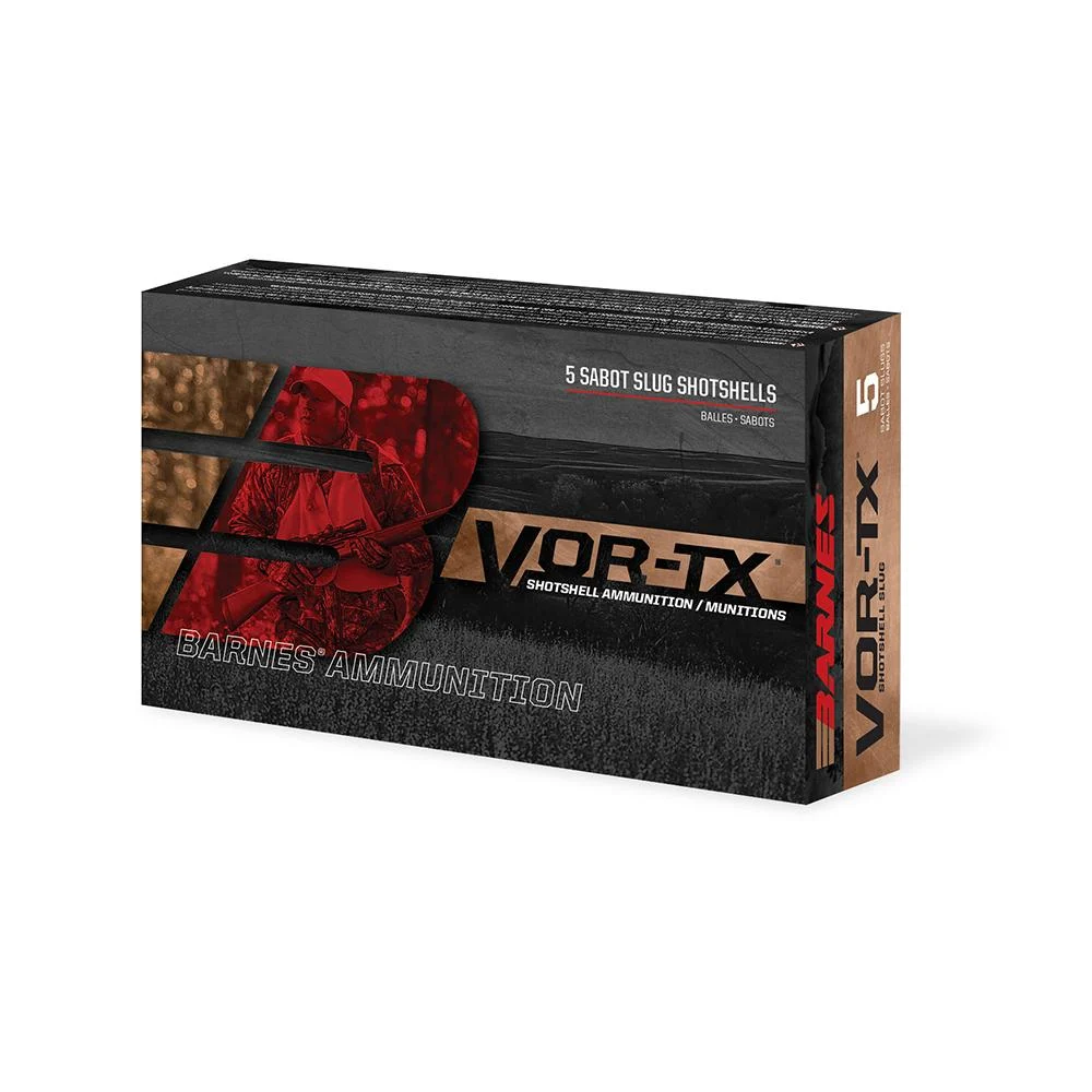 Barnes VOR-TX Shotshells 12ga 3″ 437gr 1550 Slug 5/ct