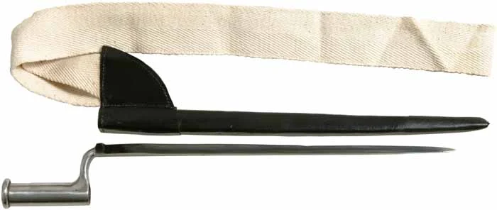 Bayonet for Brown Bess,with scabbard, 18" triangular blade
