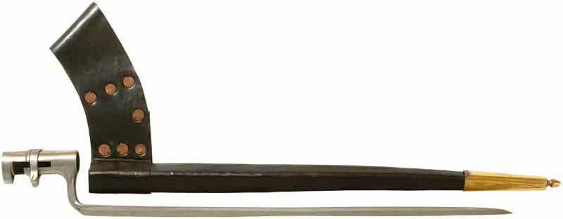 Bayonetfor U. S. Springfield Rifled Musket,with scabbard, 18" triangular blade