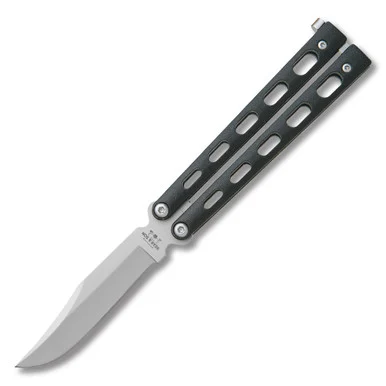 Bear & Son Balisong Satin Blade Black BR113B