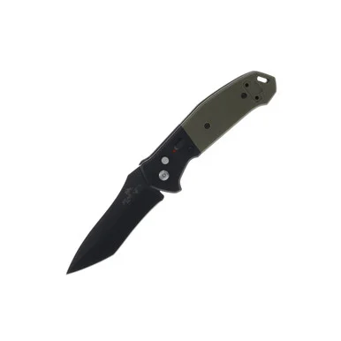 Bear & Son Bear OPS Bold Action V Automatic Knife Black Tanto/OD Green AUBR500B4B