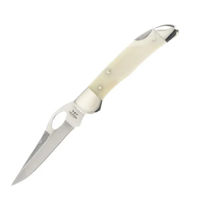 Bear & Son Cowhand White Smooth Bone Lockback Folding Knife BRWSB149L