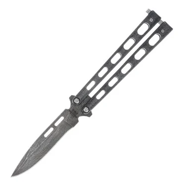 Bear & Son Galaxy Balisong Damascus Drop Point BR115GXD