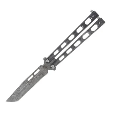 Bear & Son Galaxy Balisong Tanto Damascus BR115TANGXD