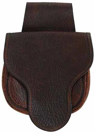 Belt bag, elk tanned leather, 7-1/2" by 7",beaver tail flap
