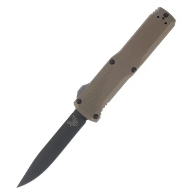 Benchmade 4600DLC1 Phaeton Out-the-Front Automatic Knife (DLC | Tan Aluminum) AUBM4600DLC1