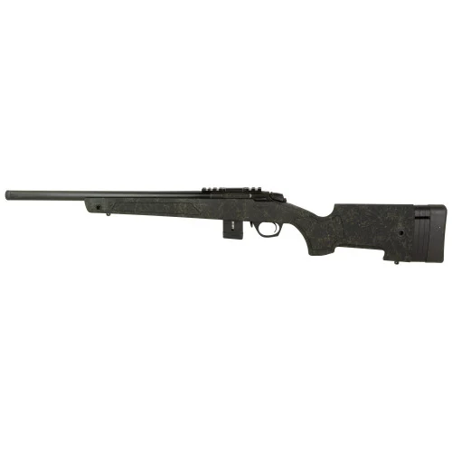 Bergara BMR X Steel 22 WMR,18" Heavy Threaded Barrel, Blued, Picatinny, Adj LOP Green-Black Webbing Stock, 10rd