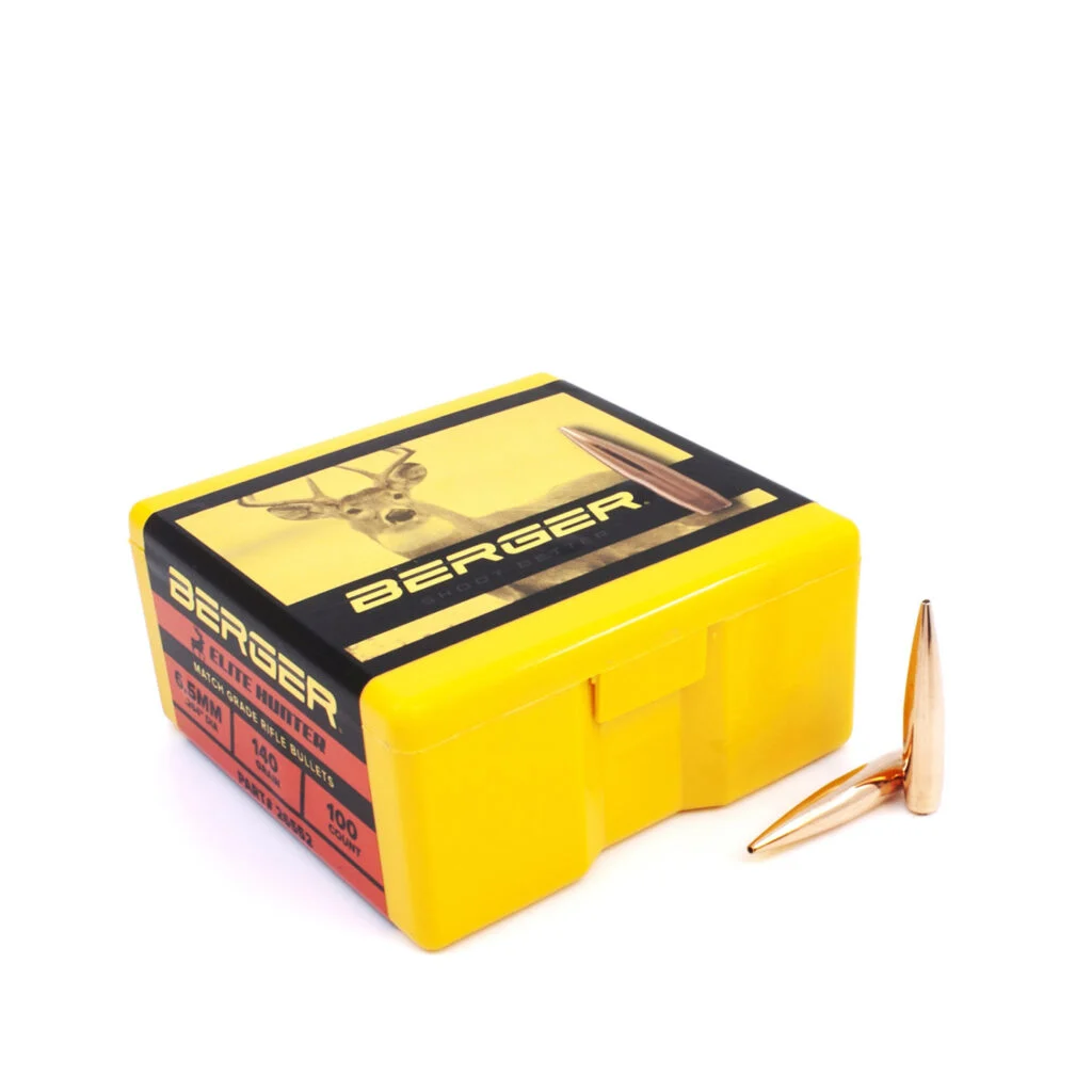 Berger 6.5mm (0.264″) 140gr Elite Hunter Rifle Bullets 100/Box