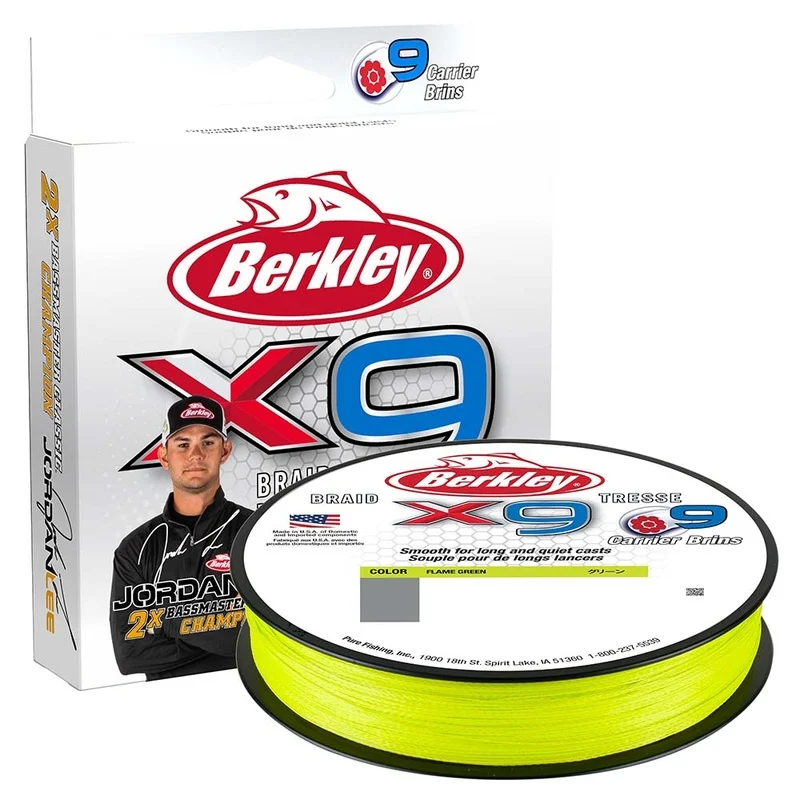 Berkley Jordan Lee x9 Flame Green Braid – 10lb – 164 yds – X9JBFS10-GG [1502515]