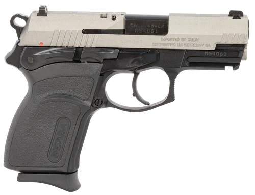 Bersa TPR Compact 45 ACP, 3.5" Barrel, Black, Nickel Slide, 7rd
