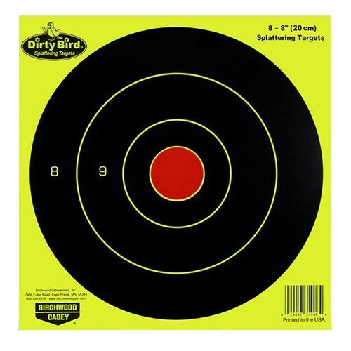 Birchwood Casey 35950 Dirty Bird Hanging Paper Bullseye Black/Yellow/Red 50 Pack