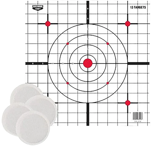 Birchwood Casey Eze-Scorer, 12" x 12" Thermal Sight-In Target, 4 Targets, Includes (4) 3" Thermal Signatures