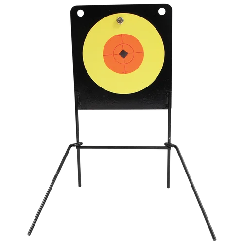 Birchwood Casey World of Targets Spoiler Alert Black Target Board Yellow & Orange Target AR400 Steel 22 Rimfire