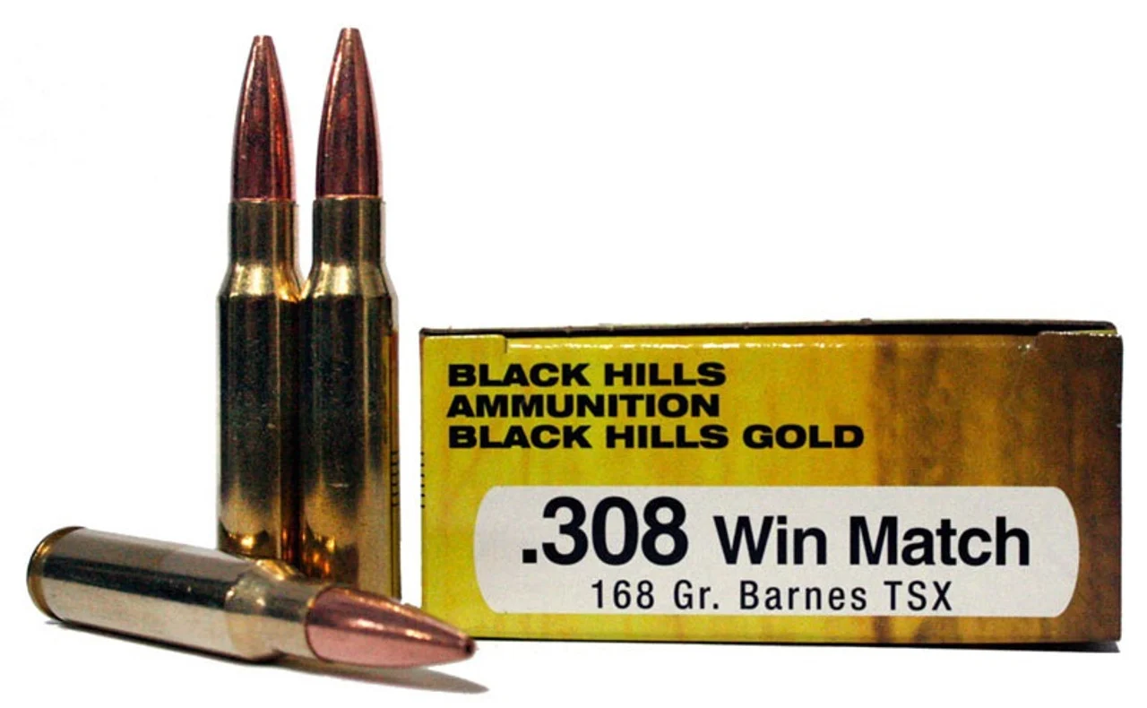 Black Hills Gold .308 Win TSX 168 gr – Hunting Ammo | 100 Rounds