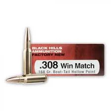 Black Hills Match .308 Win HPBT 168 gr – Precision Ammo | 200 Rounds