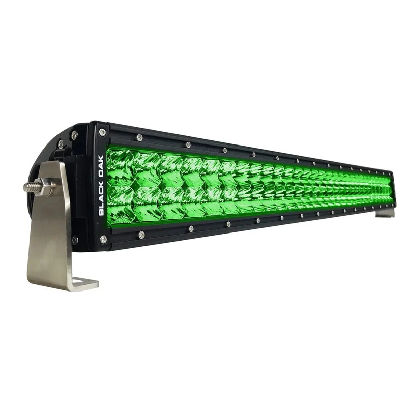 Black Oak 30 Curved Double Row Green LED Hog Hunting Light Bar – Combo Optics – Black Housing – Pro Series 3.0 [30CG-D3OS]