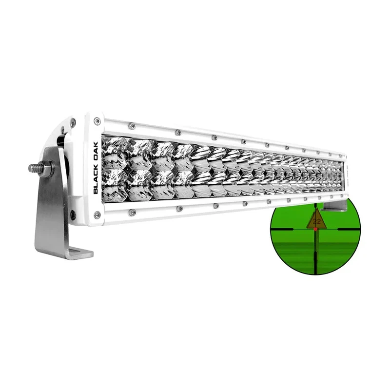 Black Oak Pro Series Double Row Combo Infrared 20 850nm Light Bar – White [20MIR-850]