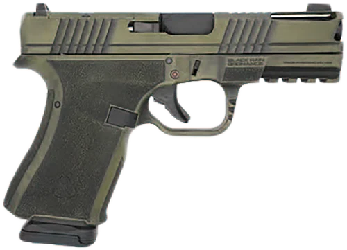Black Rain Ordnance Compact Frame 9mm, 4" Barrel, Battleworn Green, Stainless Steel Slide, 15rd