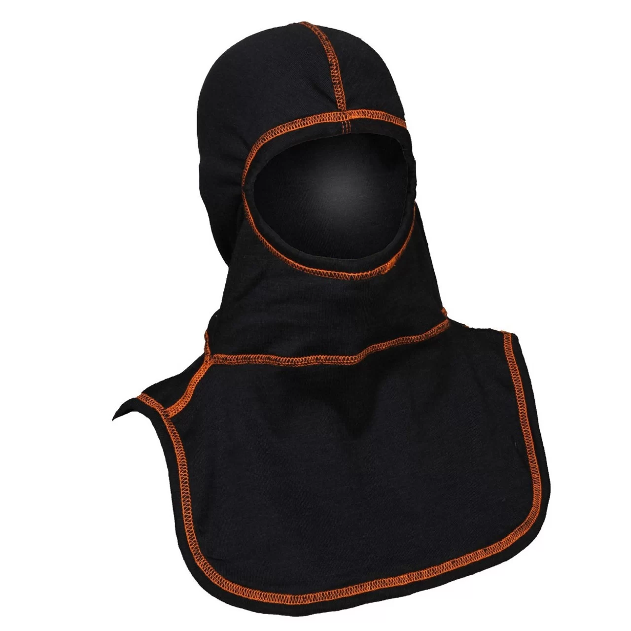 Black Visibility Stitch Hood with High Vis Orange Thread