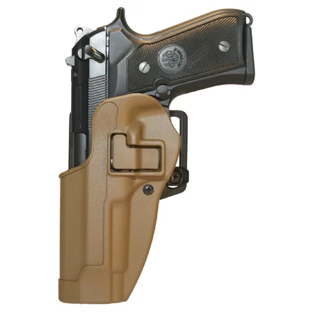 BlackHawk CQC CF Holster w/ BL & Paddle, Serpa w/Matte Finish, Fits Sig 220/226 Color Coyote Tan