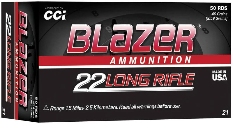 Blazer .22 LR 40 gr LRN – Reliable and Economical Rimfire Ammo| 5000 Rounds