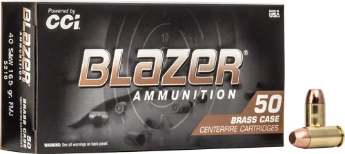 Blazer 5210 Brass Full Metal Jacket FMJ 165 Grain .40 S&W