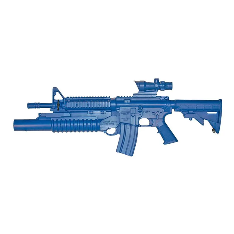 Blueguns FSM4FTRCSM203 M4 Flat Top Closed Stock, Fwd Rail, M203 Grenade Launcher Replica Training Gun (30-60 Day Lead Time )