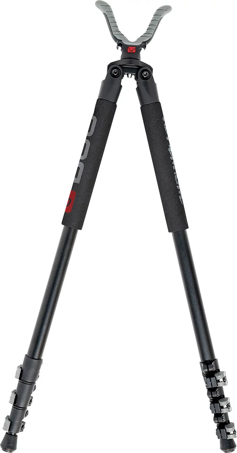 Bog-Pod 1100481 AdrenalineBipod, Black Aluminum with Foam Grip & Spiked Feet, USR Yoke, 360 Degree Rotation, 21-71″ Vertical Adj.