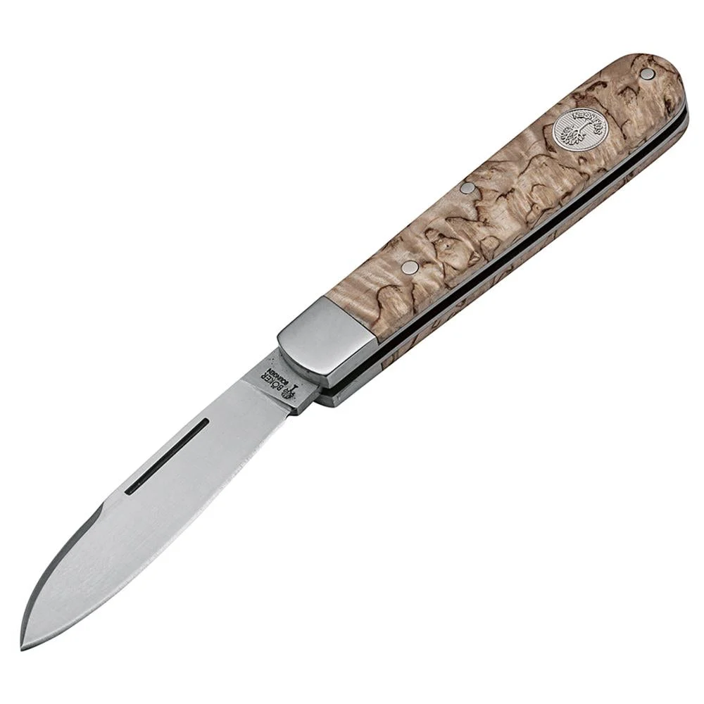 Boker Barlow Prime Curly Birch Wood Folding Knife