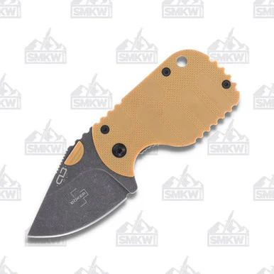 Boker Knives Plus Subcom 2.0 Coyote Folding Knife 2.28in Black Clip Point BK01BO529 BK01BO529