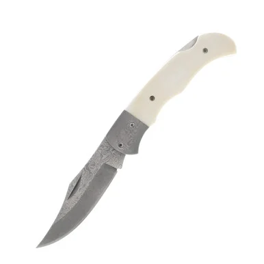 Boker Magnum Bone Handle Folding Knife Damascus BKMB180D