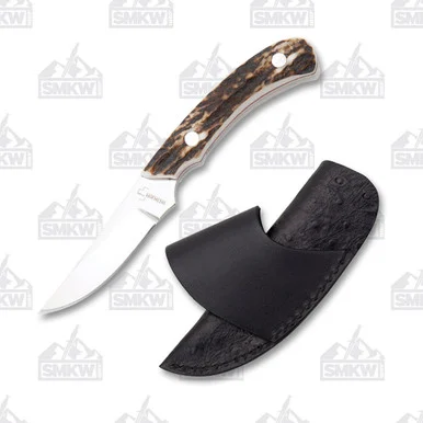 Boker Plus Cowboy Cross Draw Fixed Blade Knife 2.87in Plain Stag Antler BKBO515