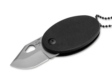 Boker Plus L'Egg Folding Neck Knife 1.42 Inch Plain Satin Clip Point BK01BO198