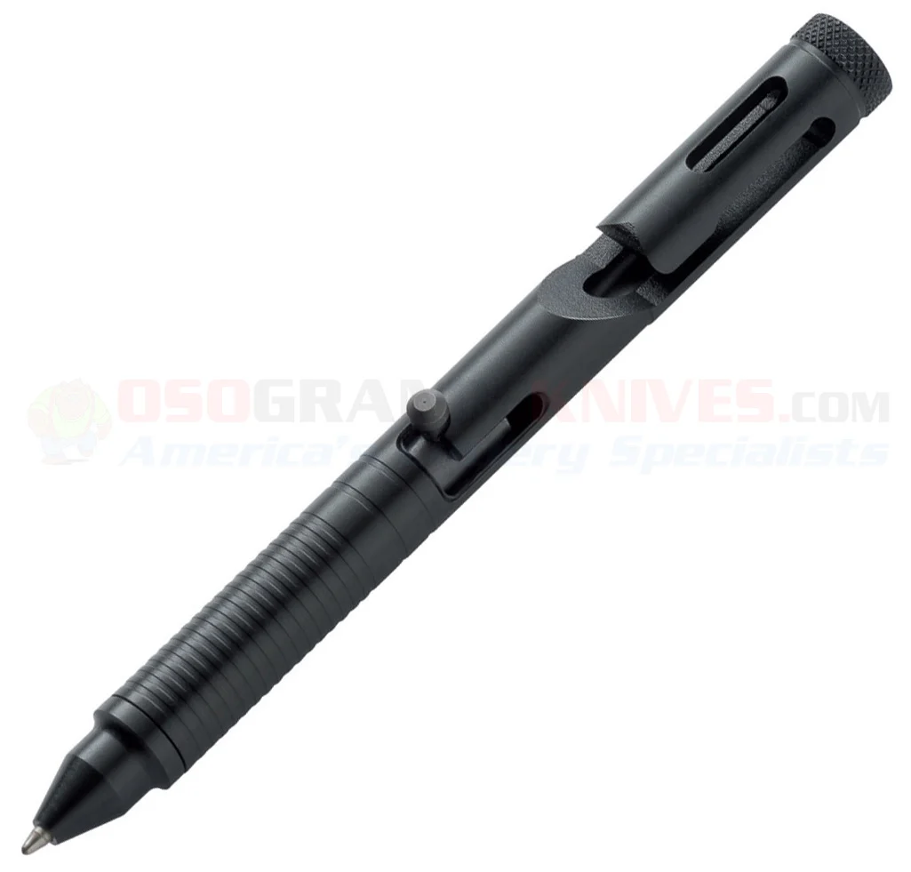 Boker Plus Tactical Pen CID .45 CAL Bolt Action Gen 2 (5 Inch Overall) Black CNC Milled Aluminum Body 09BO085