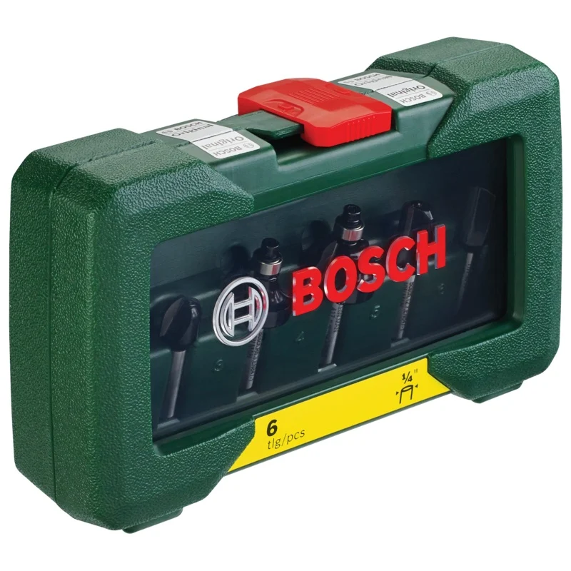 Bosch 2607019462 Router Bit Set 1/4″ Shank (6pcs)
