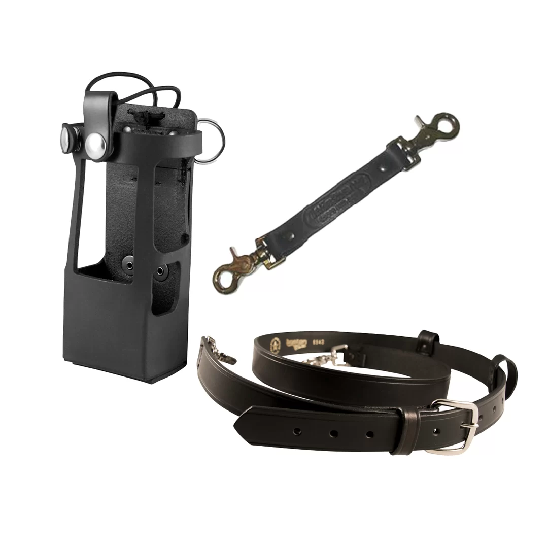 Boston Leather FDNY Style X-Long Leather Radio Strap Kit for Motorola APX 6000XE