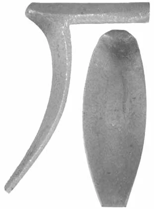 York County Style Buttplate, sand cast nickel silverOverall length 4-1/8", width 1-1/2", comb 2-1/2"