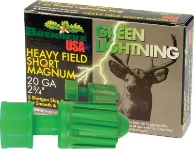BRENNEKE USA GREEN LIGHTNING 20GA 2.75" 1OZ SLUG 5RD