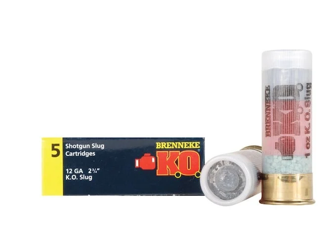 Brenneke USA K.O. Ammunition 12 Gauge 2-3/4″ 1 oz Foster-Type Slug Box of 5