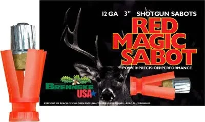 BRENNEKE USA RED MAGIC 12GA 3" 1OZ SABOT 5RD