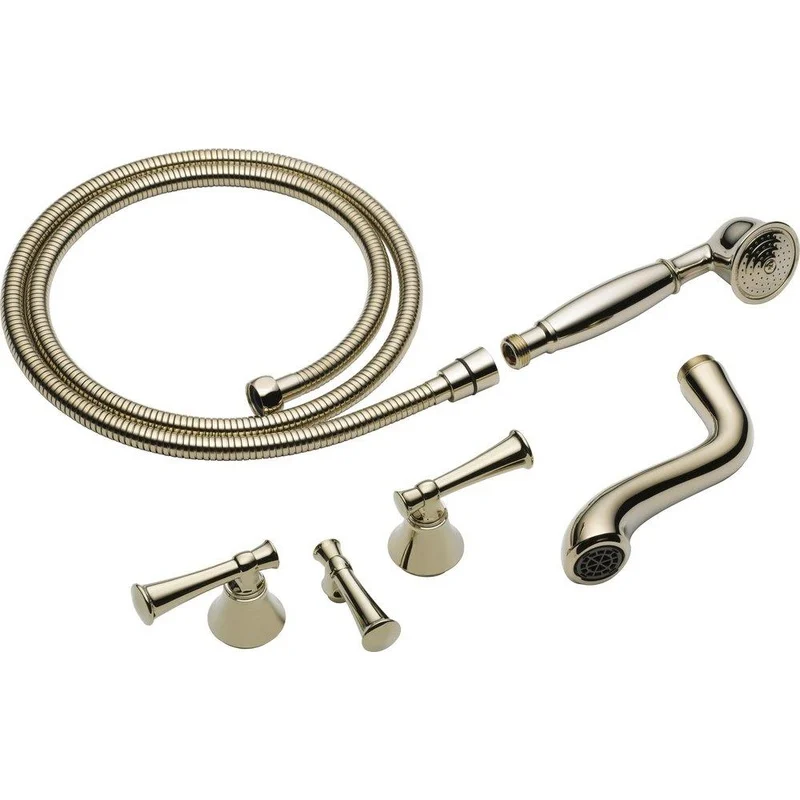 Brizo Baliza Two Lever Handle Floor Mount Filler in Polished Nickel Trim Only | Ferguson